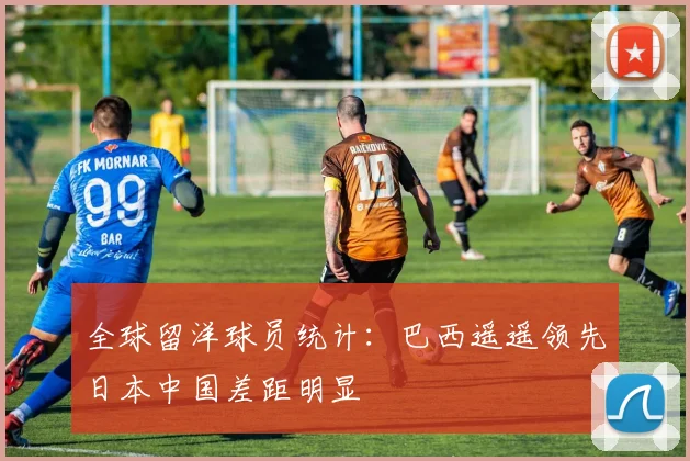 全球留洋球员统计：巴西遥遥领先日本中国差距明显